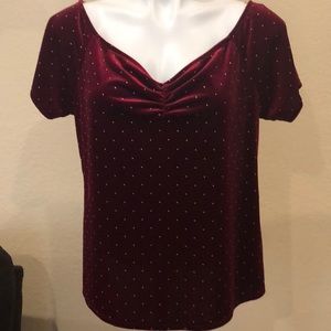 Red Velvet Blouse